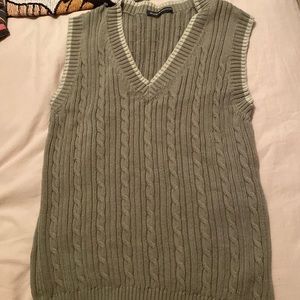 Brandy Melville Green Sweatervest